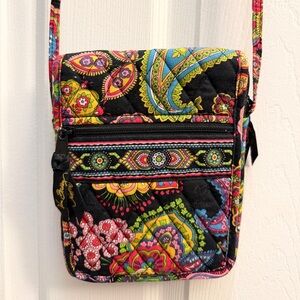 Vera Bradley Quilted Crossbody Purse, Retired “Symphony in Hue” Paisley Pattern